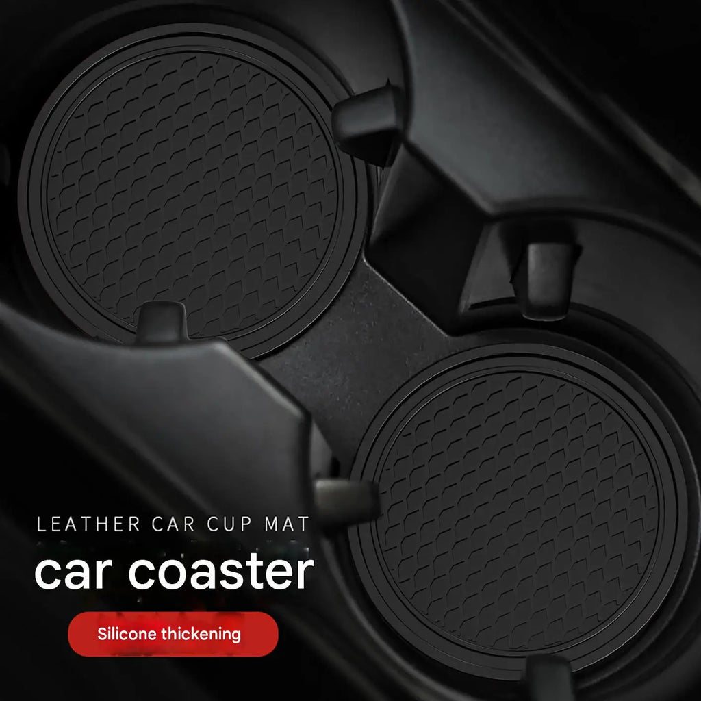 Car Cup Holder Insert Coaster Mat Black Silicone