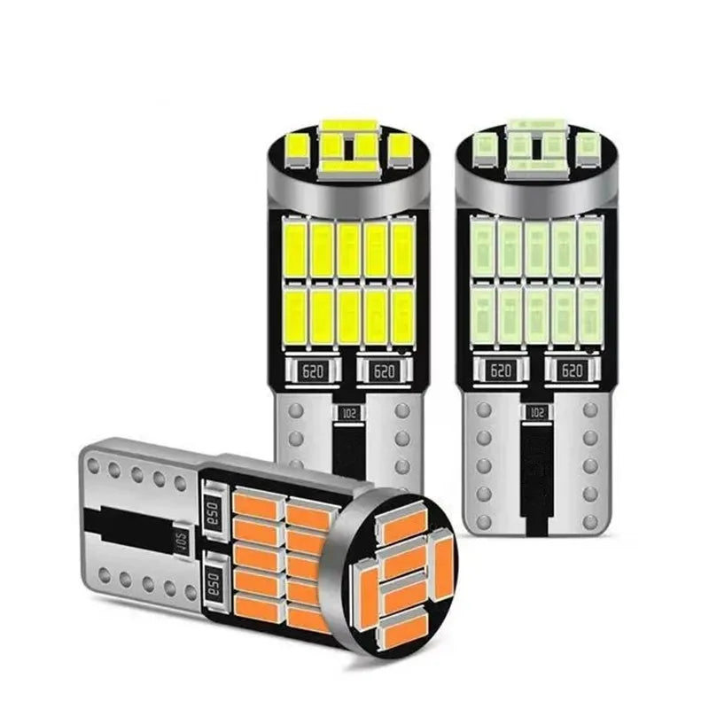 10PCS Led T10 Bulb 194 W5W Light 5w5 501 168 WY5W Interior License Plate 4014/26SMD Reading Parking Signal Lamp Car White 12V