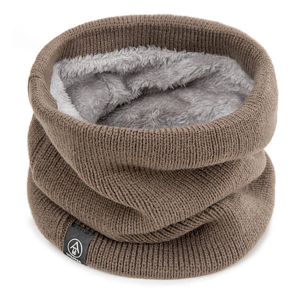 Knitted Winter Neck Gaiter Tube Scarf Hat Polyester