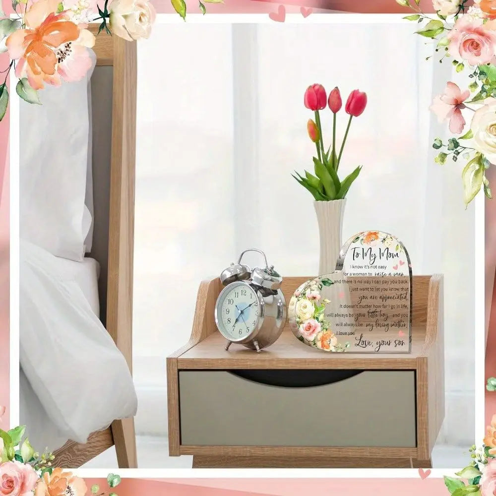Heart Acrylic Plaque for Mom | Mother's Day Gift