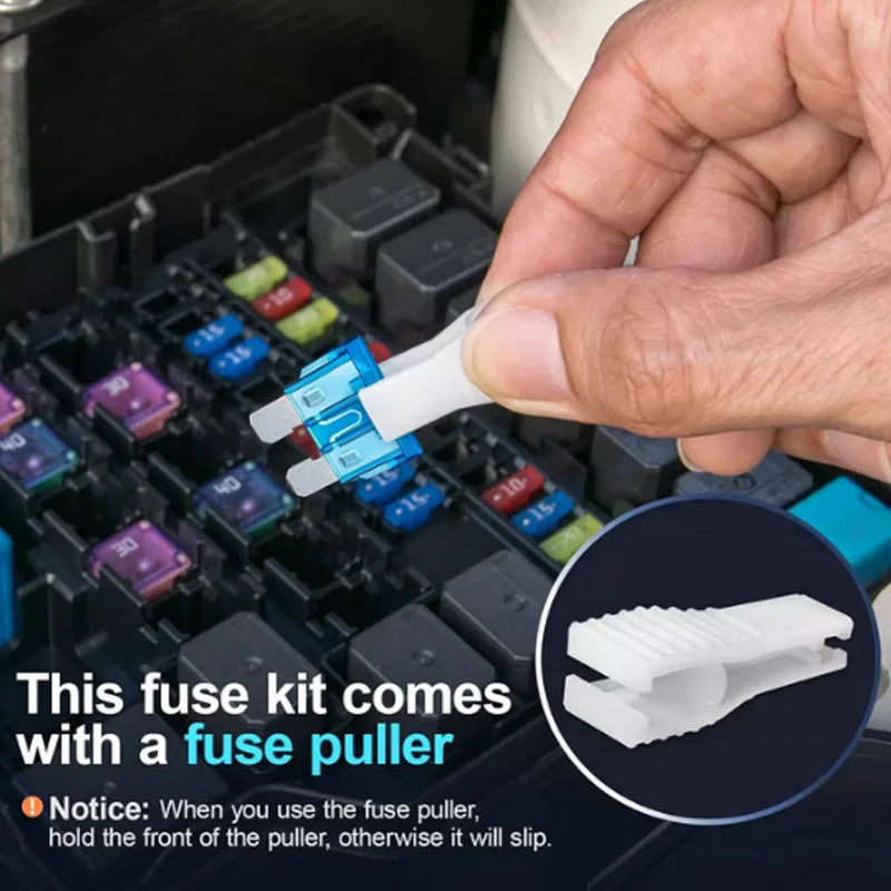 180Pcs Car Fuses Assorted Kit, 60 Mini Blade Car Fuse +60 Standard Fuse Automotive +60 Micro Fuse + Fuse Puller