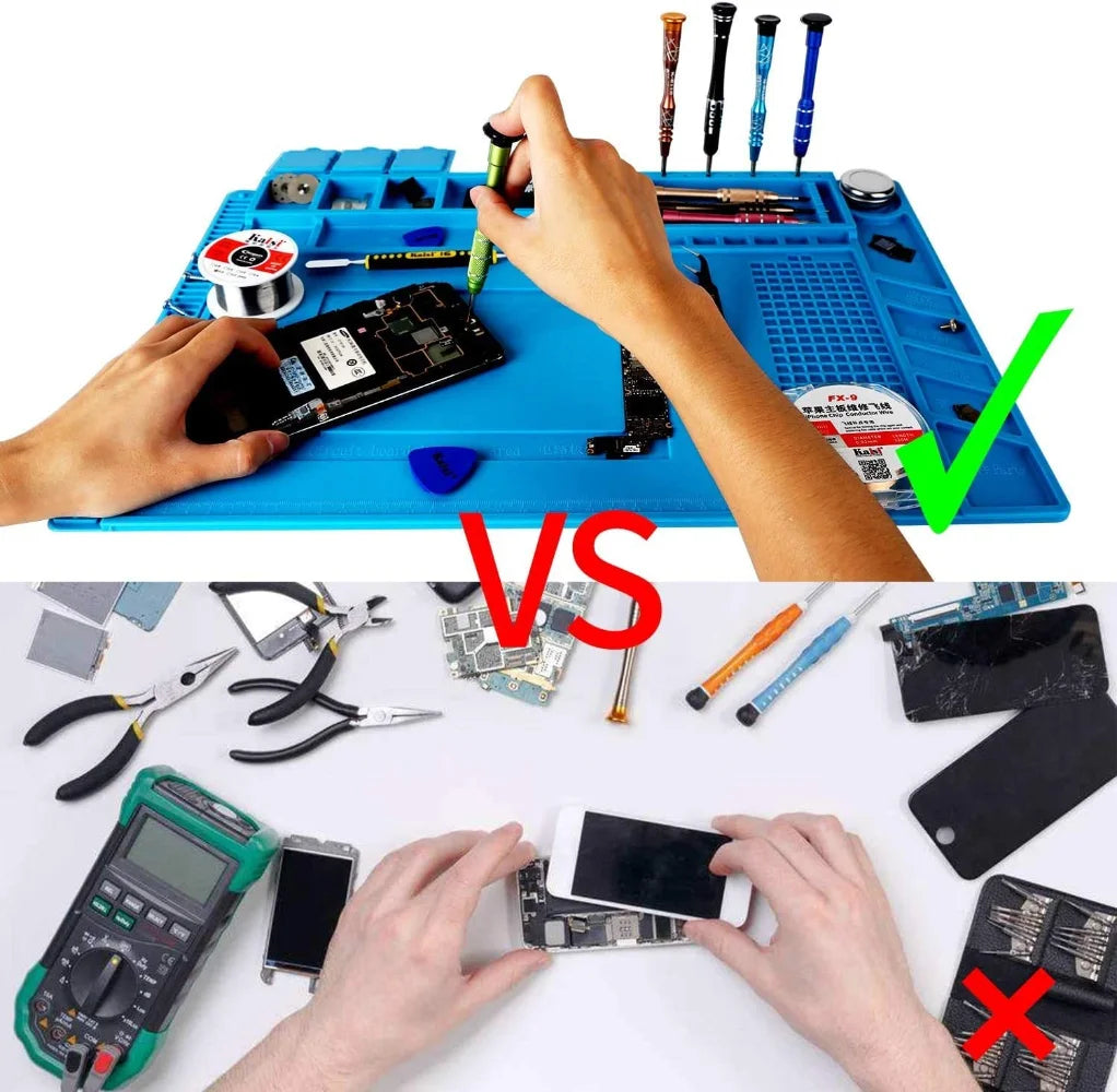 Soldering Station Mat Silicone Heat Resistant 932°F Anti-Static