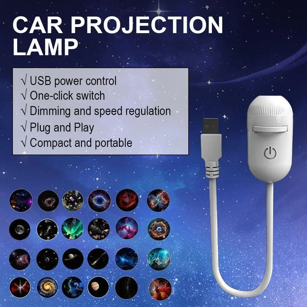 USB Starry Sky Projection Light Portable Galaxy Night Lamp for Bedroom Ceiling Romanti close-up view