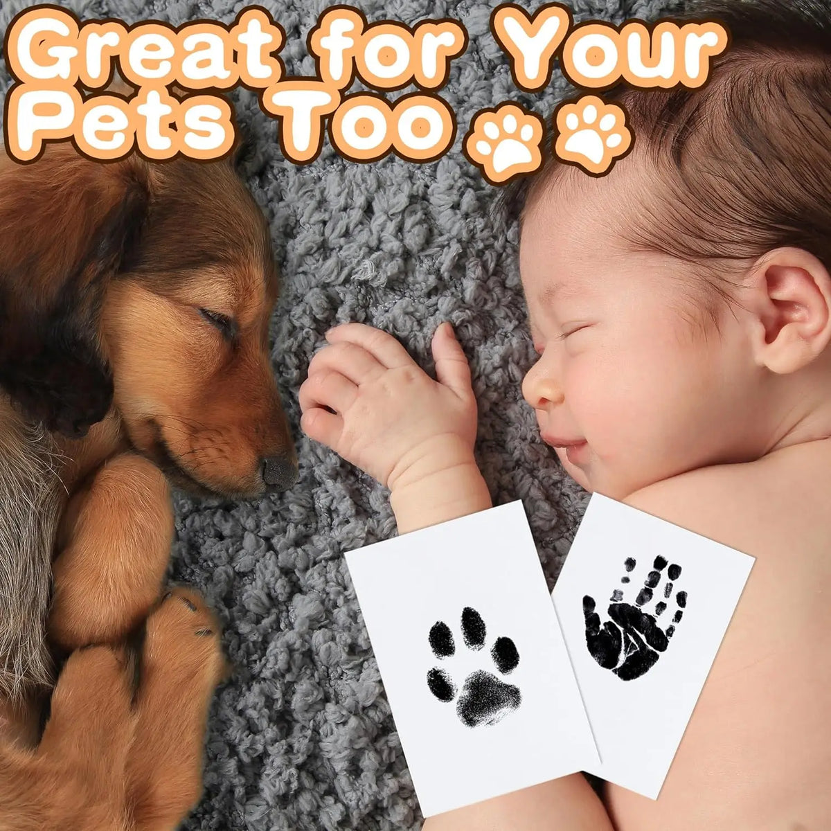 Paw Print Clean Touch Ink Pad Keepsake Kit lifestyle view