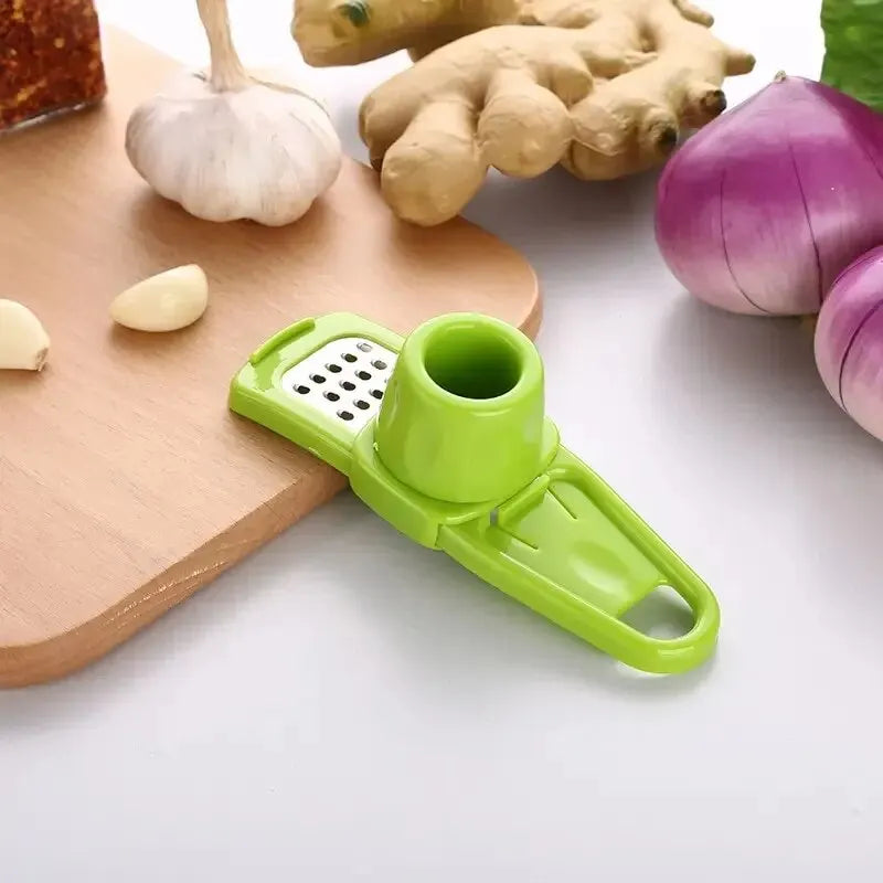 Mini Garlic Press Manual Green alternate view