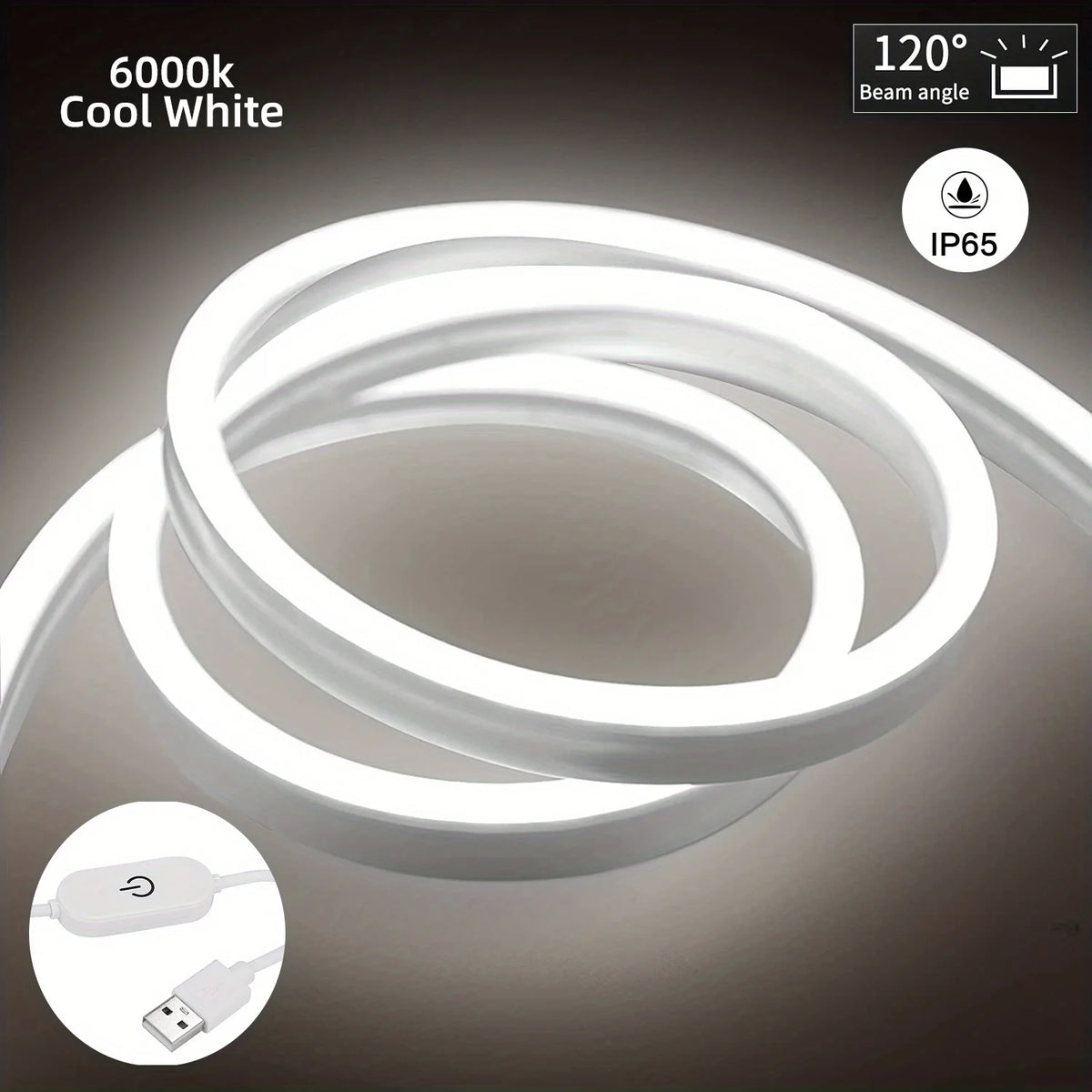LED Strip Neon Light USB DC 5V Dimmable Touch Sensor Switch Flexible Silicone Neon Sign detail view