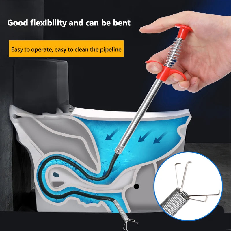 60cm Spring Pipe Dredging Tool, Pick-Up Claw close-up view