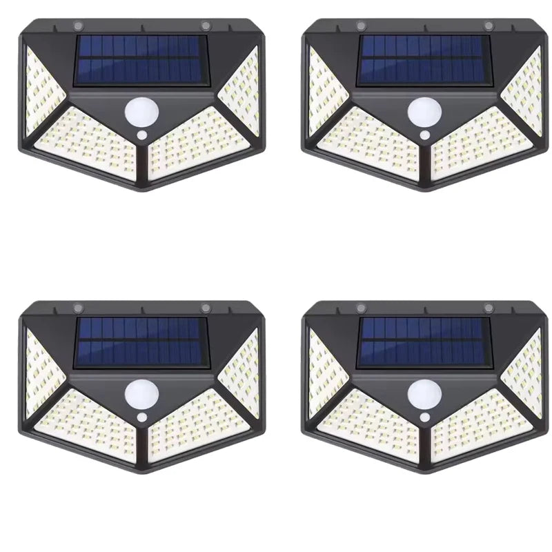 100LED Solar Flood Light Motion Sensor Waterproof for Garden Patio Garage