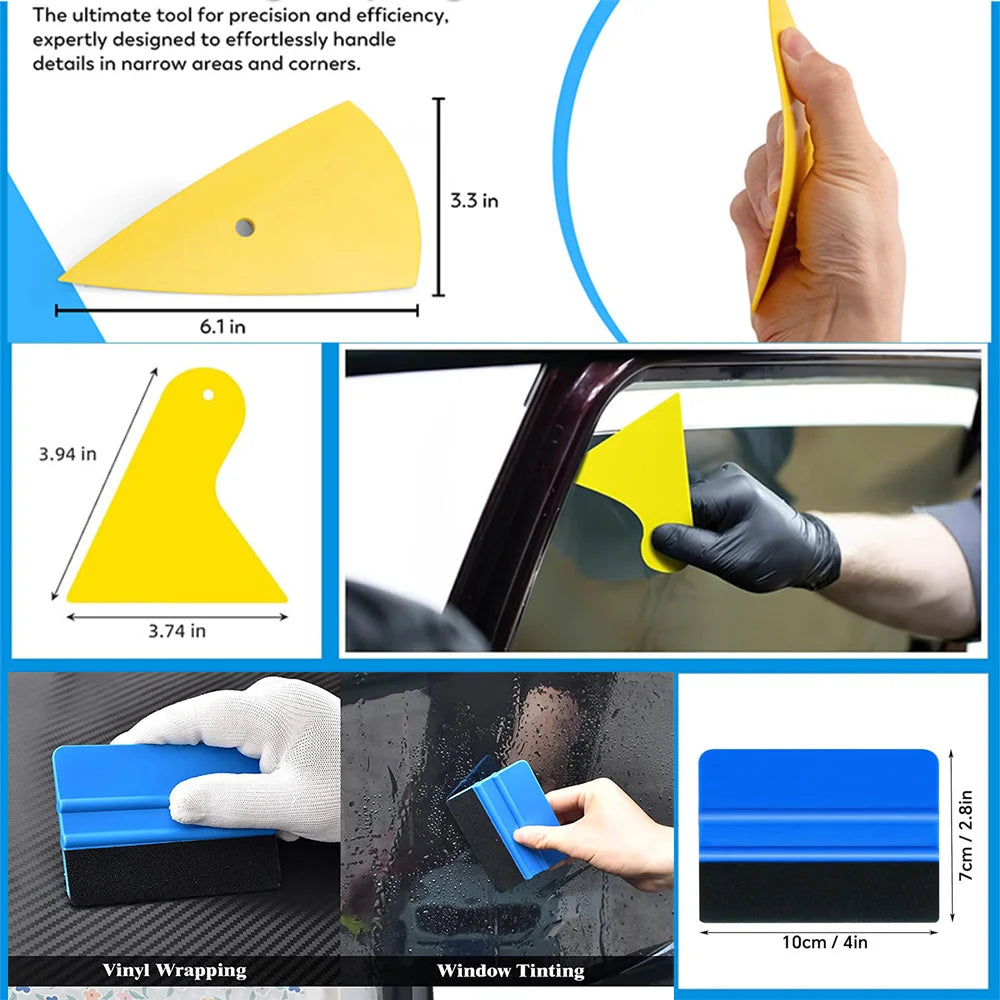 NeoWrap Vinyl Wrap Tools Car Window Tint Kit Glass Film Squeegee Plastic Scraper Bubble Removal Vinyl Application Tool 10-30pcs