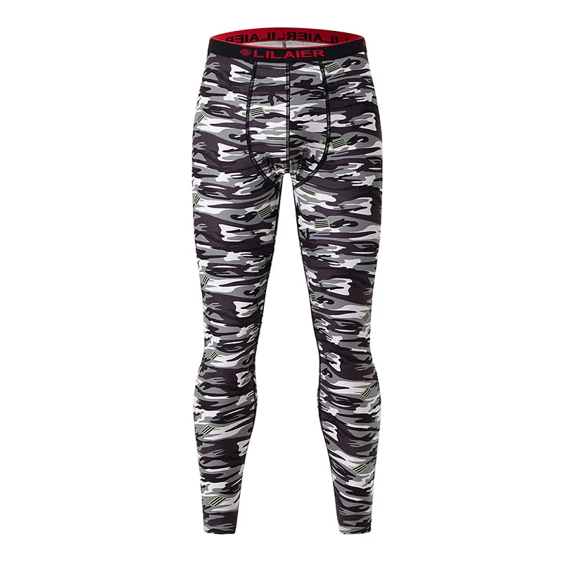1/2/3 Pieces Of Autumn And Winter Men's Fashionable Printed Autumn Pants With Leggings Comfortable Plus Size Warm Underwear Set