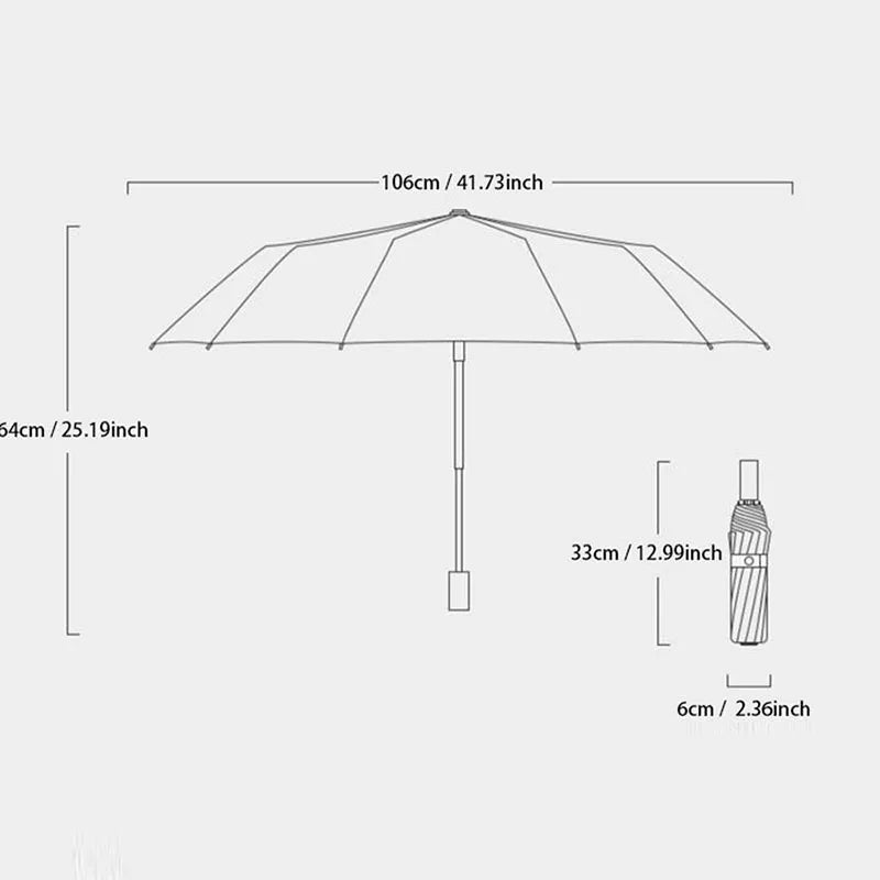 Men's Business 24-Bone Umbrella, Sunny and Rainy Wind-Resistant Umbrella additional angle