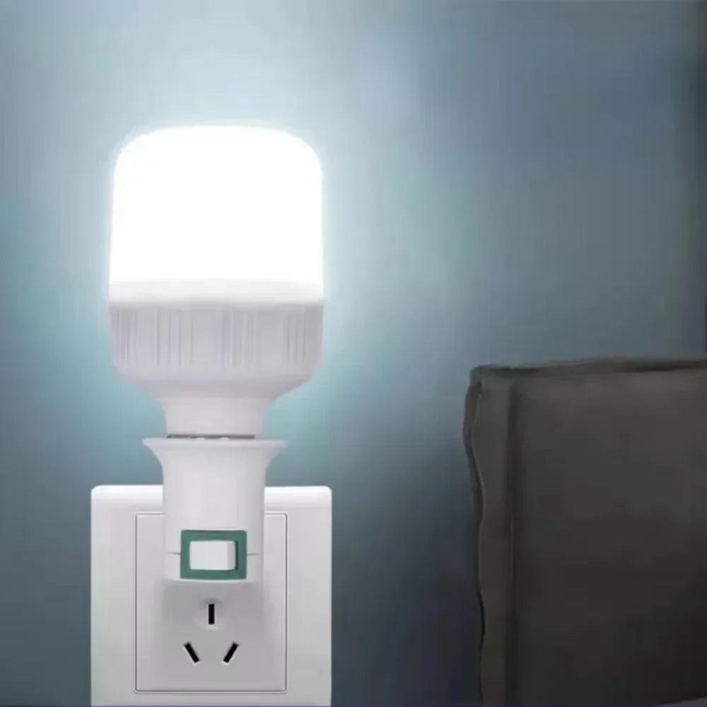 E27 Light Bulb Socket Adapter with Switch EU/US Plug alternate view