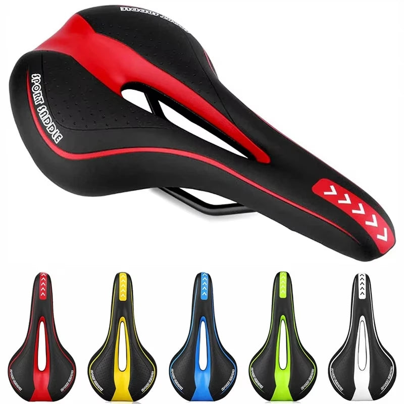 Hollow Gel Bicycle Saddle Cushion Imitation Leather Road Bike Seat