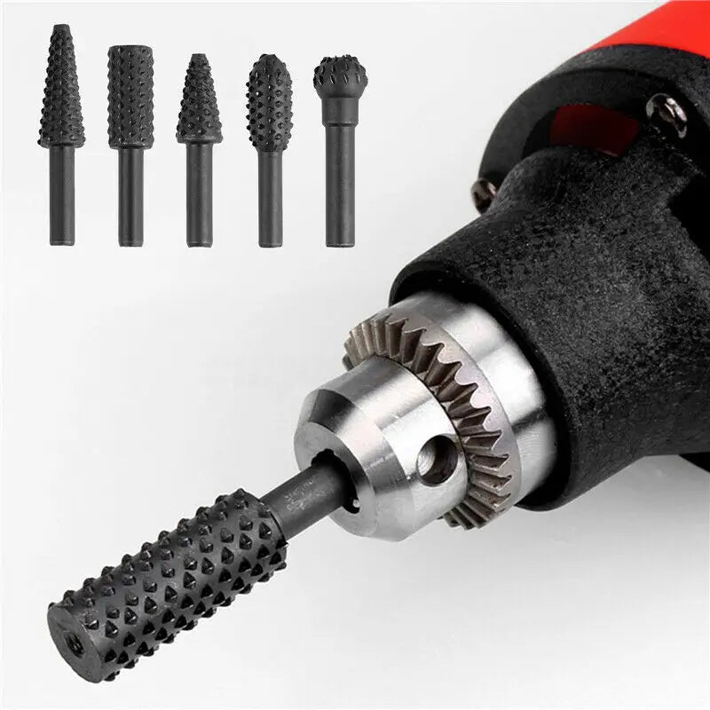 1/4'' 5PCS Drill Bit Set Cutting Tools for Woodworking Knife Wood Carving Tool Carpentry detail view