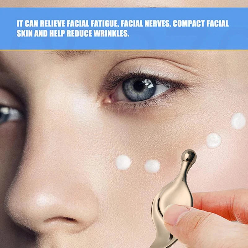 Metal Eye Roller & Cream Applicator close-up view