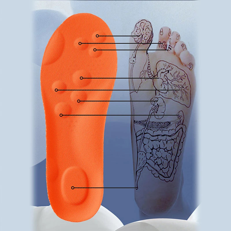Latex Sport Insoles Shock Absorption Arch Support close-up view