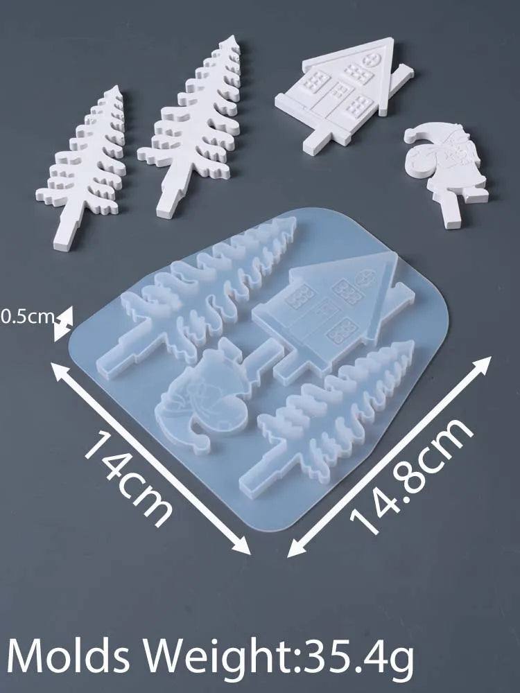 Christmas Star Candle Holder Silicone Mold for Plaster Resin