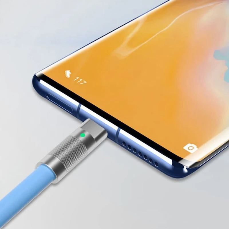 USB C to USB C Charging Cable 120W 6A Liquid Silicone PD Fast Charge lifestyle view