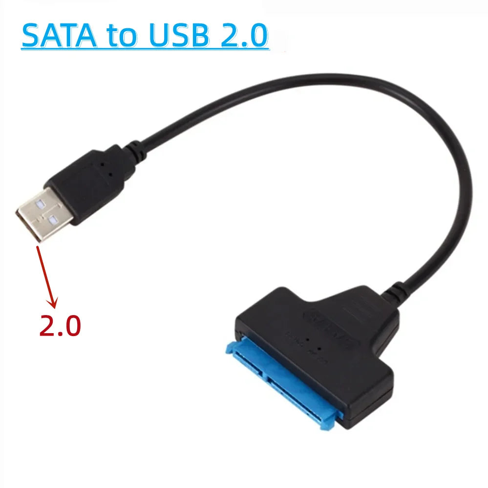 SATA to USB Adapter Cable for 2.5 Inch SSD HDD, USB 3.0 2.0 TYPE-C alternate view