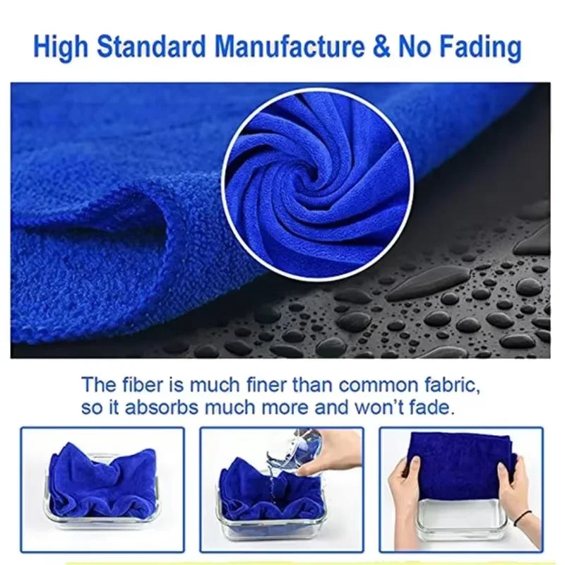 20 Pcs Microfiber Cleaning Towels Car Wash Drying Cloth