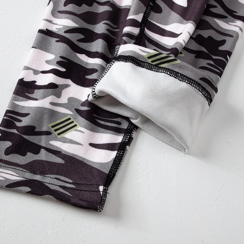 1/2/3 Pieces Of Autumn And Winter Men's Fashionable Printed Autumn Pants With Leggings Comfortable Plus Size Warm Underwear Set