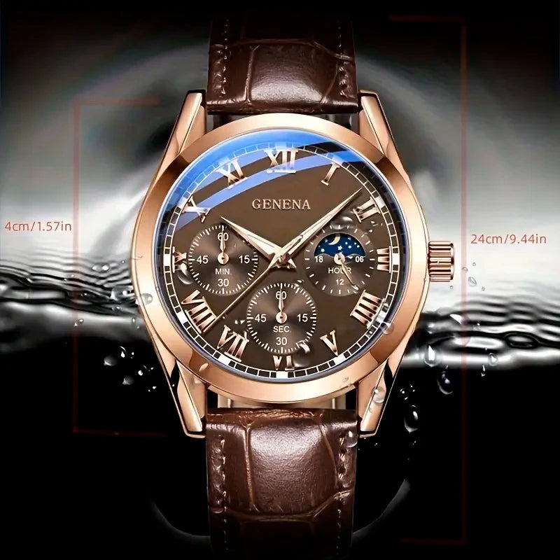 Men's business and casual quartz watch alternate view