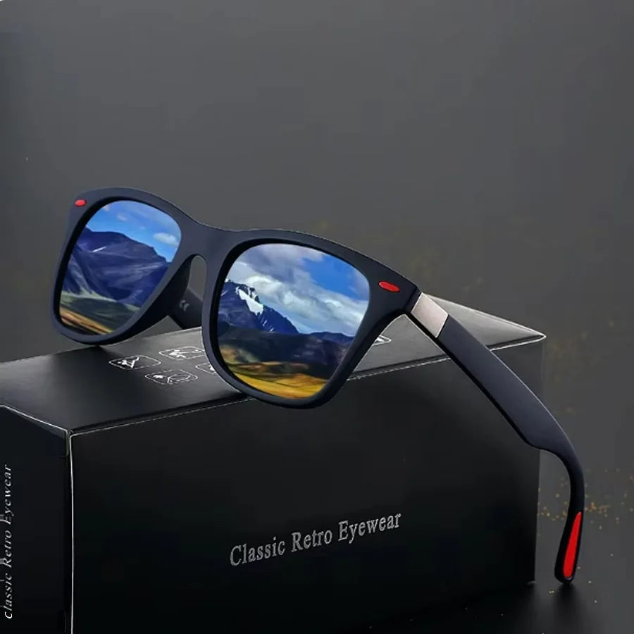 1-2-3PCS Fashion Vintage Square Unisex Driving Fishing Sunglasses Men Women Luxury Brand Designer Su