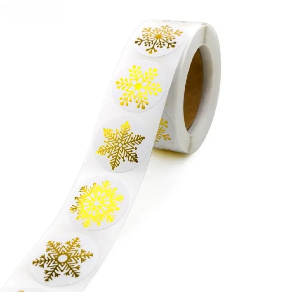 Merry Christmas Stickers Round 1 Inch Self Adhesive