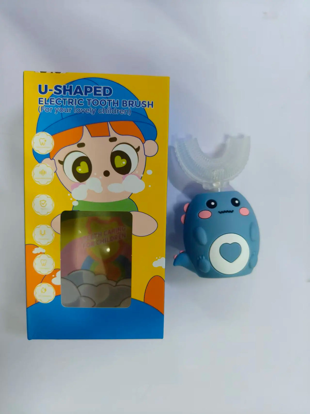Children's Electric Toothbrush Silicone U-Shaped USB Rechargeable