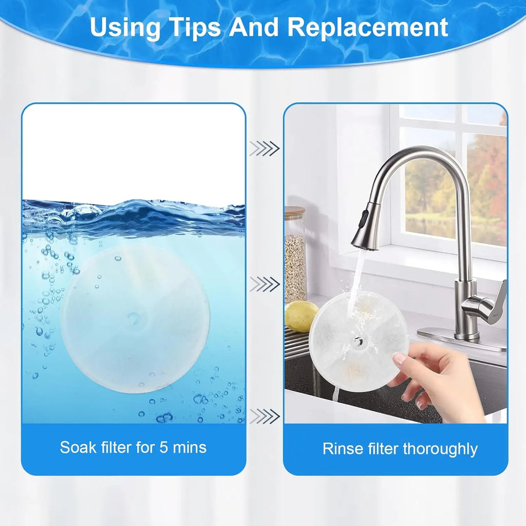 Automatic cat water dispenser replacement activated carbon filter chip kit, providing clean water - easy to install and replace