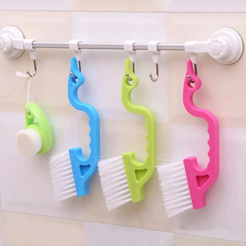 1/3pcs Multipurpose 2-in-1 Windows Gap Cleaning Brush & Flat Shovel, Household Cleaning Tool for Kitchen, Bathroom, Toilet