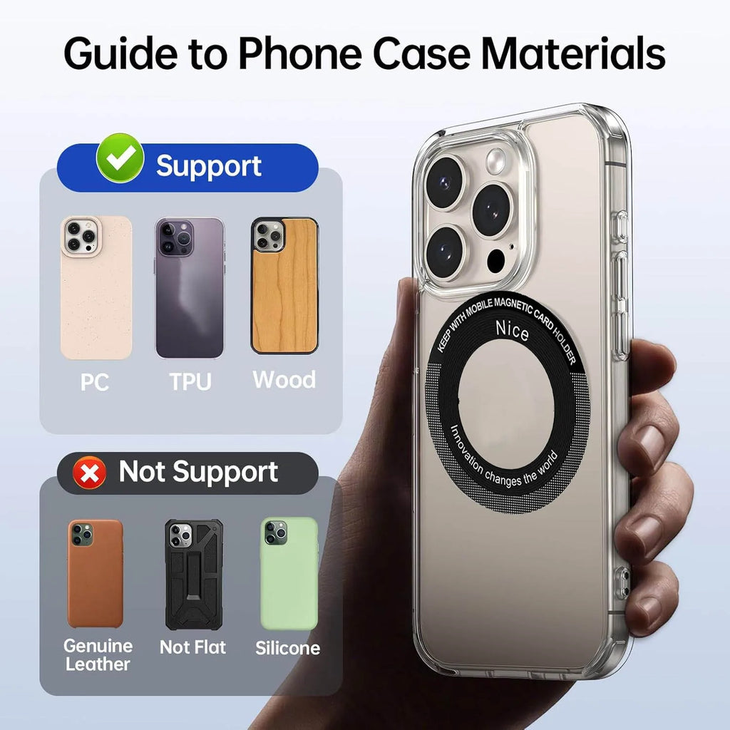 1/2/6Pcs Magnetic Metal Ring Sticker for Wireless Charging – Universal Metal Plate for Phone Cases, Compatible with Car Mounts &