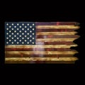 Wooden American Wavy Flag 8x15 Inch Independence Day Decoration