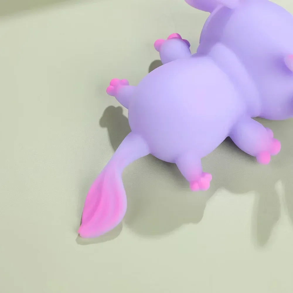 1/4pcs Axolotl Squeeze Ball Cute Fish Relax Cartoon Antistress Squishy Stress Relief lifestyle view