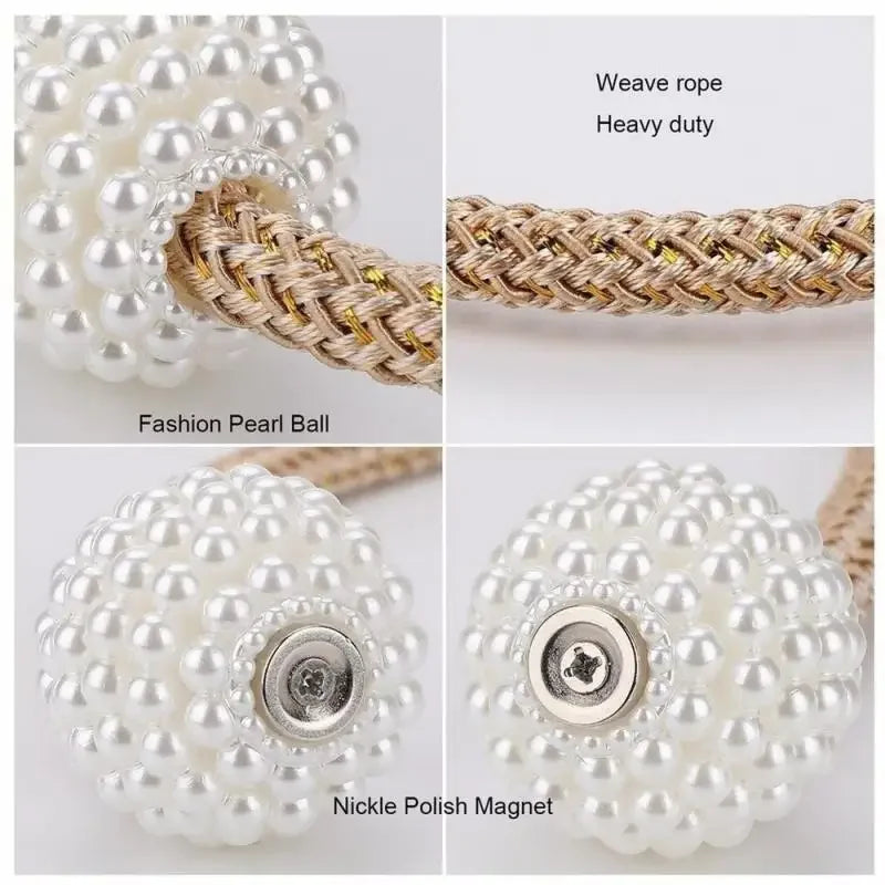 Pearl Magnetic Curtain Clip Tie Back Buckle lifestyle view