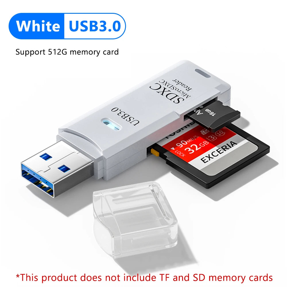 USB 3.0 Micro TF SD Card Reader Adapter for PC Laptop close-up view