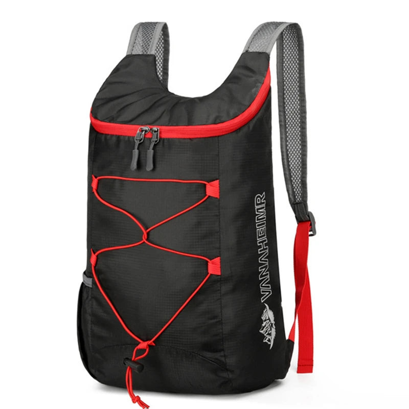 Camping Hiking Multifunctional Outdoor Folding Sports Backpack Ultra Lightweight Carrying Waterproof Nylon Fabric Fitness Bag
