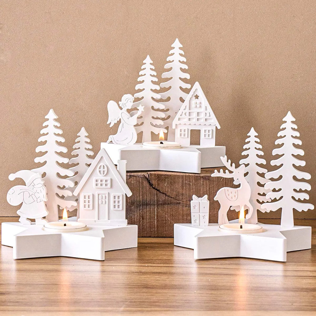 Christmas Star Candle Holder Silicone Mold for Plaster Resin