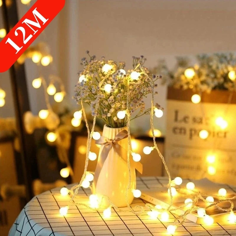 10M 80 LED String Lights Garland Ball Fairy Lights USB Battery lifestyle view