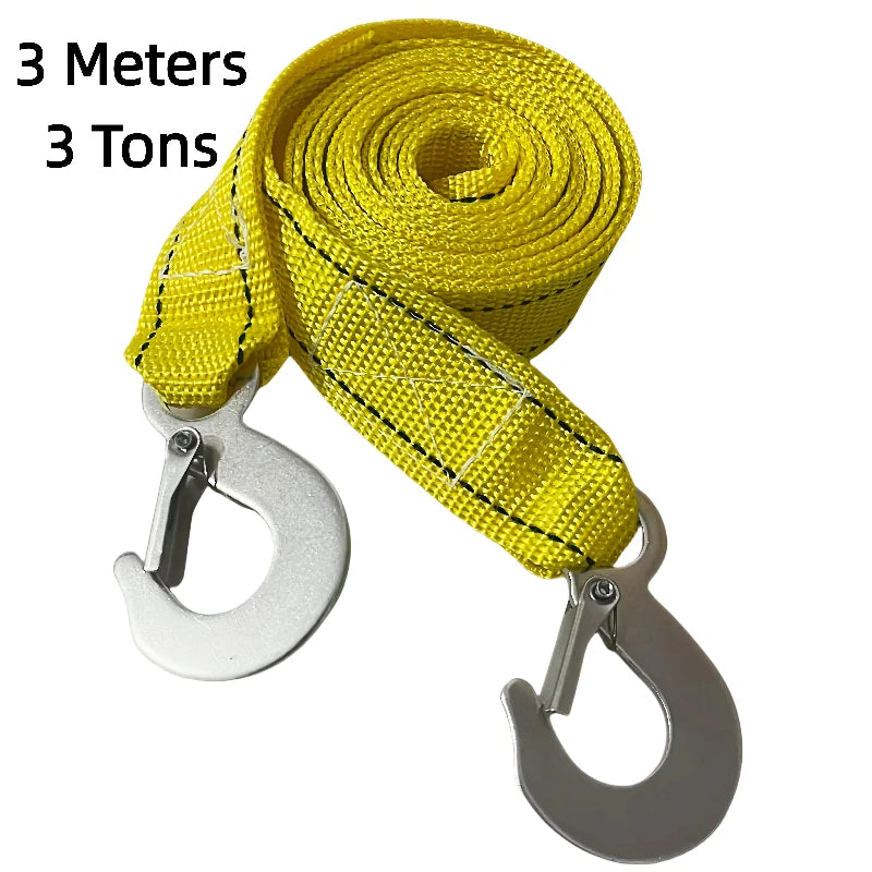 Car Tow Cable Heavy Duty Towing Strap With Forged Hook 3M 5Ton lifestyle view
