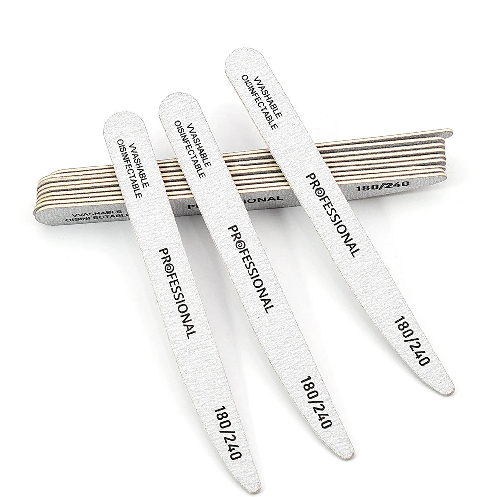 Wooden Nail Files 100/180 180/240 Emery Board