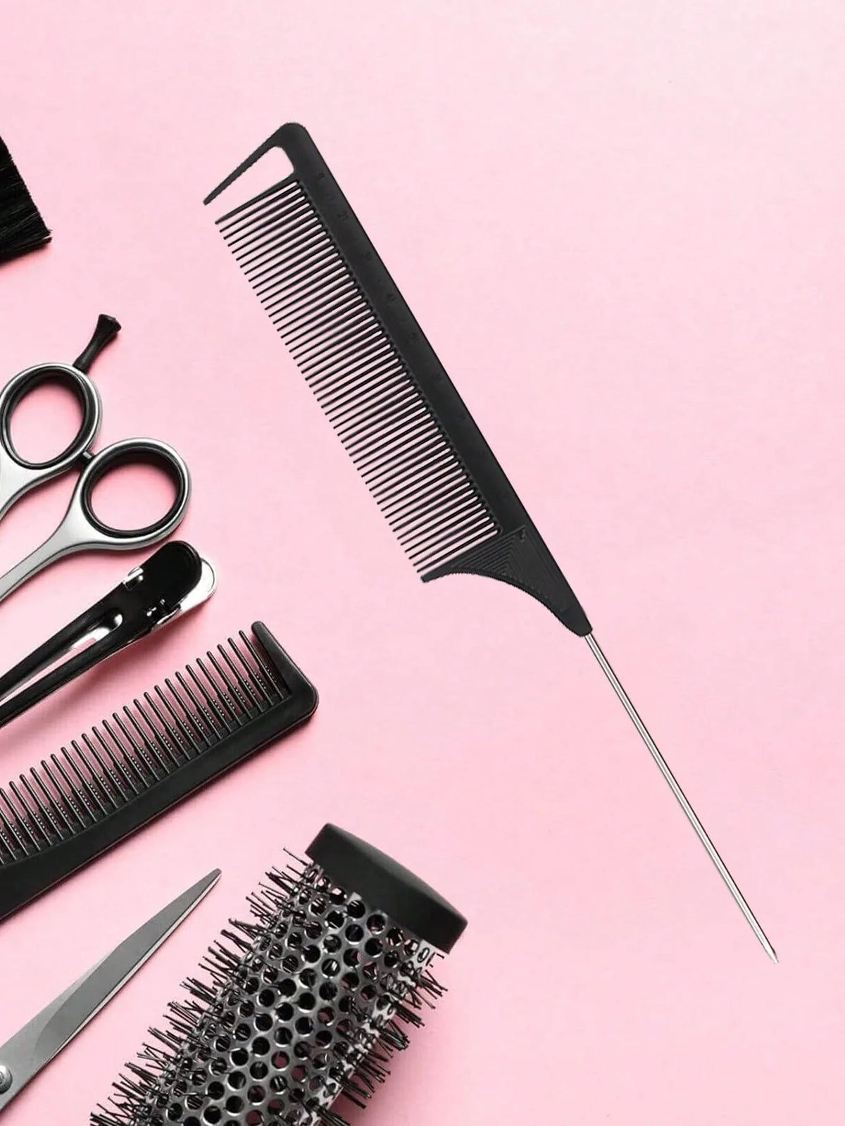 Stainless Steel Pointed Tail Comb for Real Hair Wigs