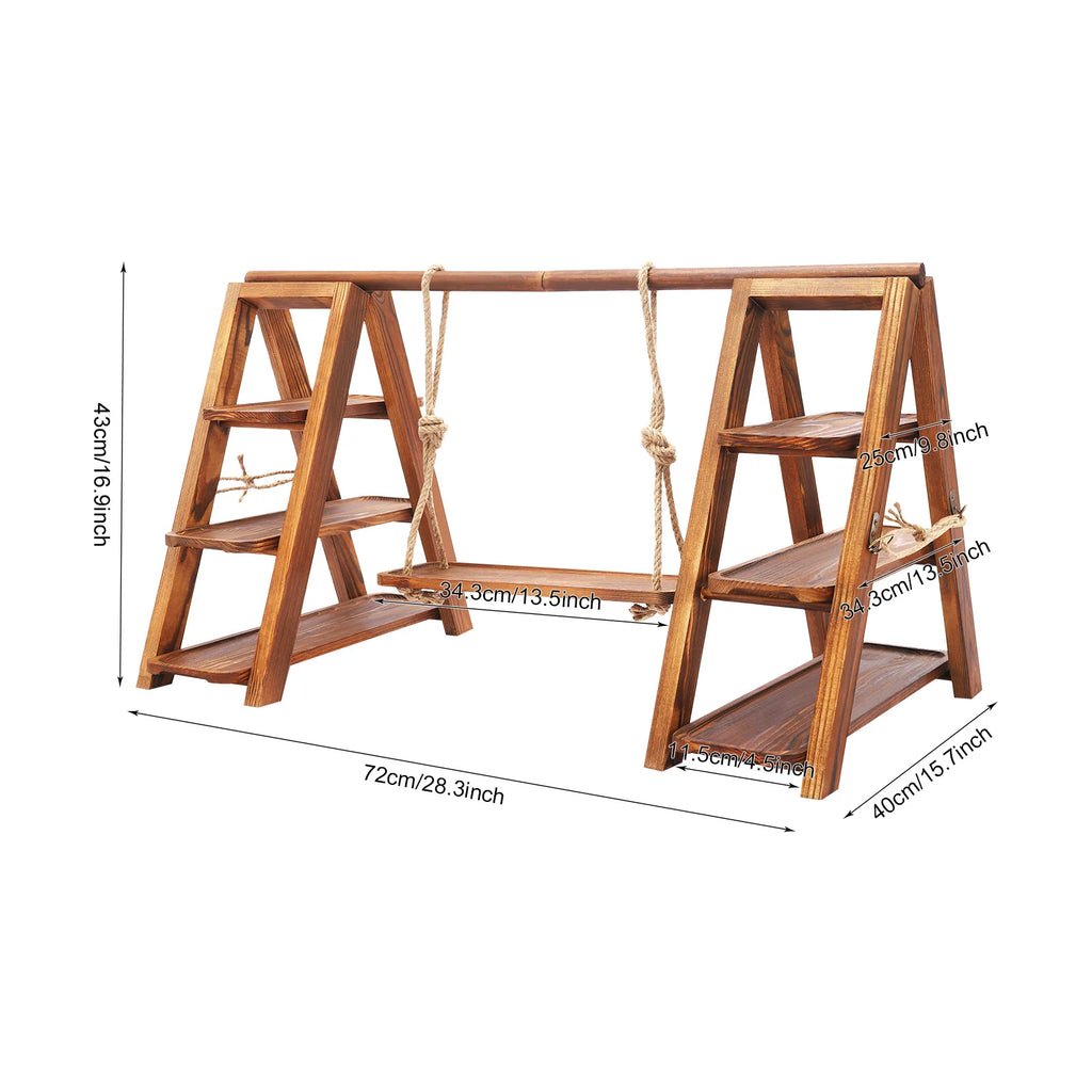 3-Tier Solid Wood Cake Stand, Dessert Serving Tray, Cupcake Stand