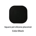 3-Color Available Pet Meal Mats, Made of Silicone, Soft and Easy to Clean, Cat Feeding Mats, Square Feeding Mats for Eating