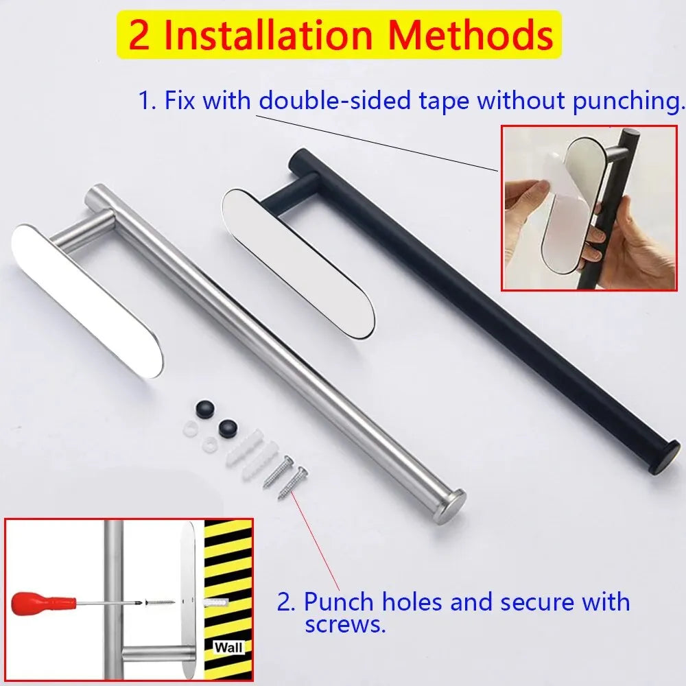 Paper Towel Holder Adhesive Tissue Hanger close-up view