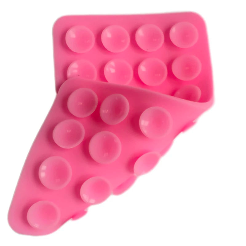 Silicone Suction Pad Double Sided For Mobile Phone Fixture Suction Cup Backed Adhesive close-up view