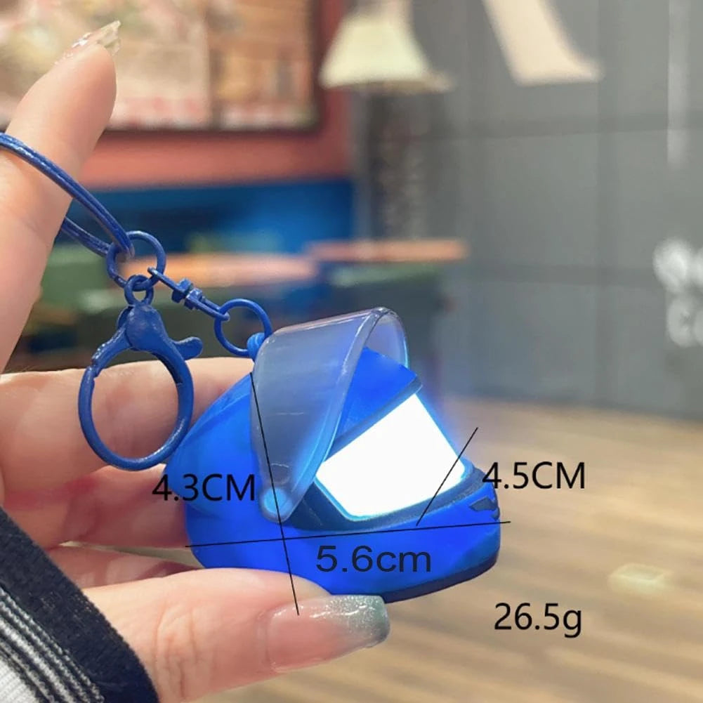 3D Motorcycle Helmet Keychain Light Up Helmet Key Fob Mini Helmets Flashlight Keychain Pendant for Biker Motorcycle Lovers