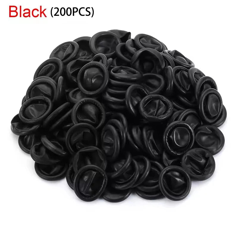 Multi-color Disposable Finger Cots Latex Powder Free 100 Pcs detail view