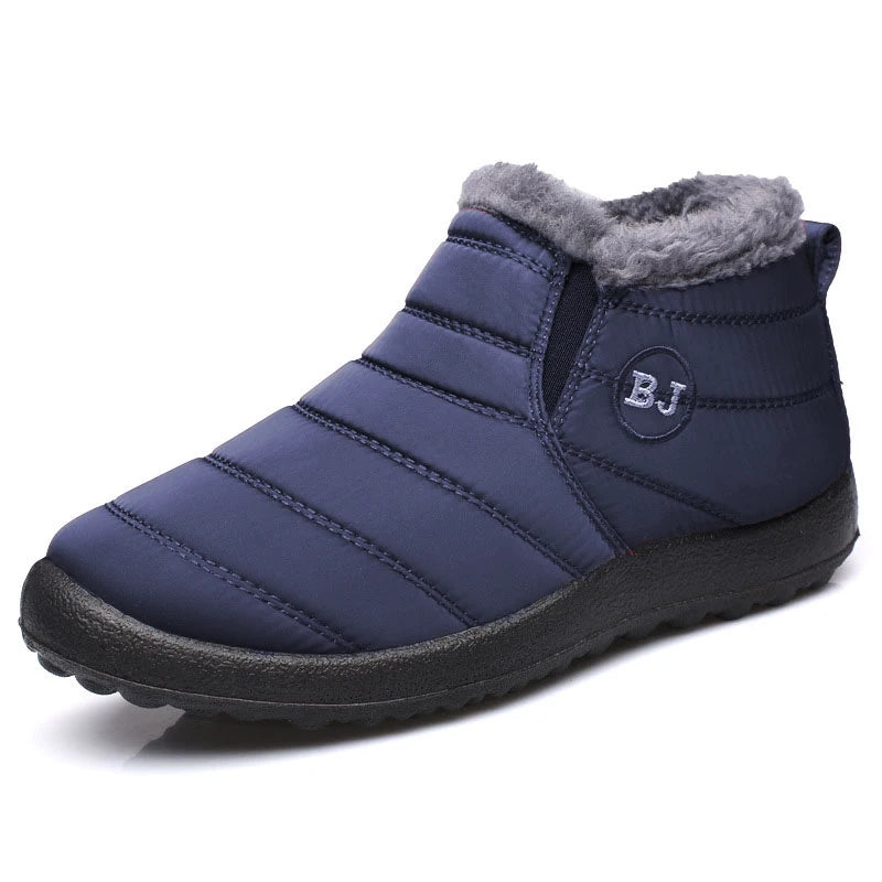 Men's Winter Snow Boots Waterproof Fur Ankle Hiking Boots