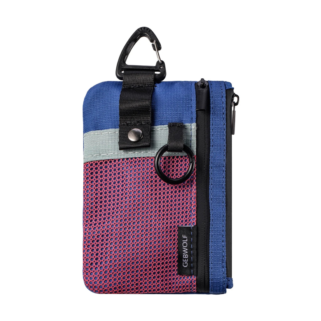 Small Minimalist Wallet for Women Men RFID Blocking, Zipper Coin Pouch with ID Window and Keychain Travel Lanyard Wallet